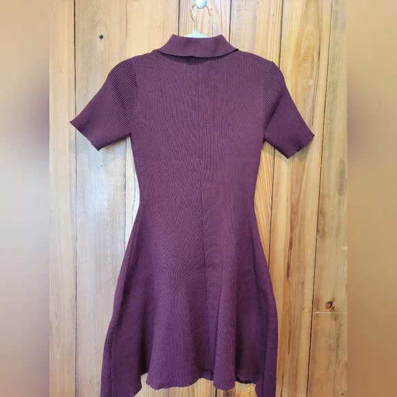Purple Collared Knit Dress - Picture 7 of 10